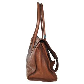 Bolsa de couro bege LUELLA Marrom