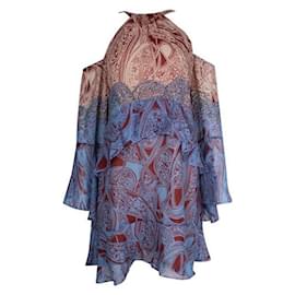 Autre Marque-Zeitgenössisches, mehrfarbiges Mariah-Rüschen-Neckholder-Kleid im Designer-Design-Mehrfarben