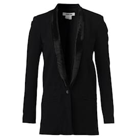 Helmut Lang-Helmut Lang Blazer Slim Fit Notch Lapela-Preto