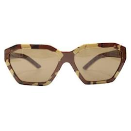 Prada-Prada Óculos de sol camuflados marrons-Marrom
