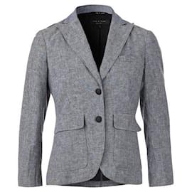 Autre Marque-Blazer cinza de designer contemporâneo-Cinza