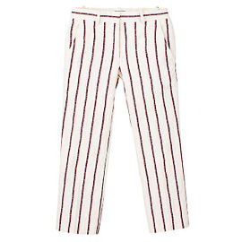 Isabel Marant Etoile Striped Straight Leg Pants White