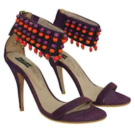 Etro-Etro Scarpe col tacco viola eleganti con decorazioni-Porpora