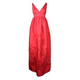 Temperley London-Temperley London Langes Kleid mit Neckholder in Rot-Rot