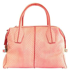 Tod's-TOD'S D-Styling Piccolo Bauletto Tasche aus rosa Schlangenleder-Andere