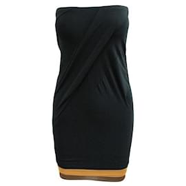 Donna Karan-Robe élastique noire Donna Karan-Bronze