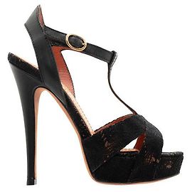 Missoni Raschel Ventaglio T-Strap Sandals Black