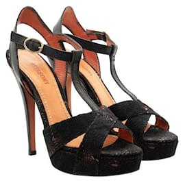 Missoni-Missoni Raschel Ventaglio T-Strap Sandals-Black