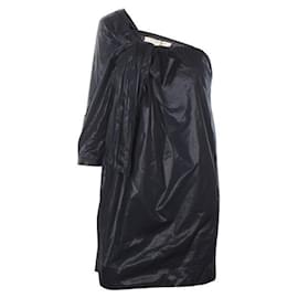 Autre Marque-DESIGNER CONTEMPORAIN Robe asymétrique-Noir