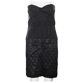 Autre Marque-CONTEMPORARY DESIGNER Black Bustier Gown Dress-Black