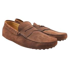 Tod's-Tod'S City Gommino Leather Penny Loafers In Brown-Brown