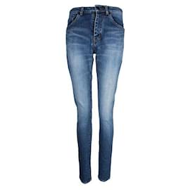 Saint Laurent-Hellblaue Jeans mit geradem Bein von Saint Laurent-Blau