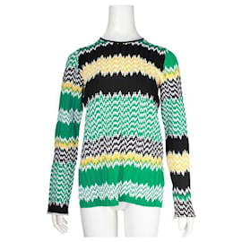 Céline-Top Celine multicolore a maniche lunghe con motivo geometrico-Altro