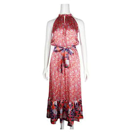 Autre Marque-Vestido de seda multicolorido do designer contemporâneo Ridley London-Outro