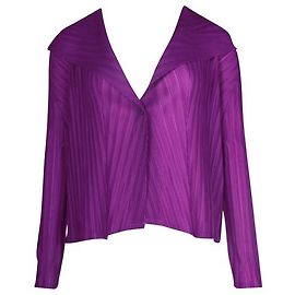 Pleats Please Fushia Light Pleated Jacket Pink