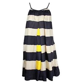 Autre Marque-Contemporary Designer Loose Fitting Striped Silk Dress-Multiple colors