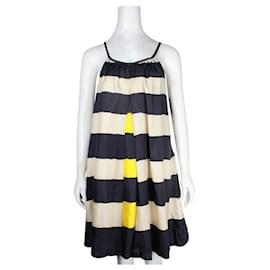 Autre Marque-Contemporary Designer Loose Fitting Striped Silk Dress-Multiple colors