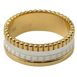 Boucheron-Boucheron Quatre White Edition Ceramic Ring With Yellow Gold-Golden