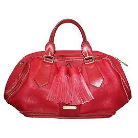 Burberry Prorsum Dark Red Shrimpton Tote Red