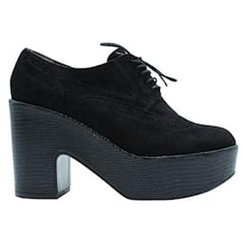 Autre Marque-Contemporary Designer Black Lace-Up Boots-Black