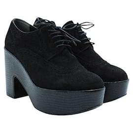 Autre Marque-Contemporary Designer Black Lace-Up Boots-Black