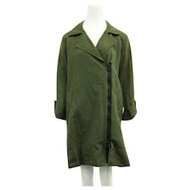 Autre Marque-Contemporary Designer Green Longline Jacket-Khaki