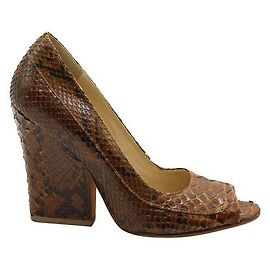 Alexandre Birman Salto de pele de cobra marrom Marrom