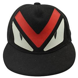 Fendi Monster Cap In Black Black
