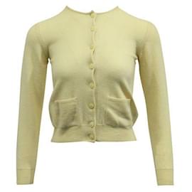 Autre Marque-Cardigan in lana color crema vintage dal design contemporaneo-Crudo