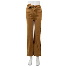 Autre Marque-Pantaloni a vita alta dal design contemporaneo-Bronzo