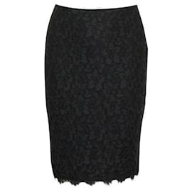 Diane Von Furstenberg-Diane Von Furstenberg Knee Length Pencil Skirt-Black