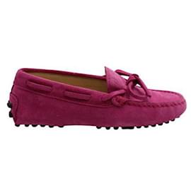 Tod's-Tod'S Laccetto Gommini Junior Loafer aus rosa Wildleder-Pink