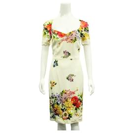 Dolce & Gabbana-Vestido midi floral de seda Dolce & Gabbana-Outro
