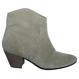 Isabel Marant Etoile-Isabel Marant Etoile Brown Suede Dicker Ankle Boots-Brown
