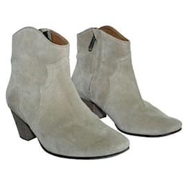 Isabel Marant Etoile-Isabel Marant Etoile Brown Suede Dicker Ankle Boots-Brown