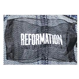 Reformation-Reformation Dark Blue Denim Dungarees-Other
