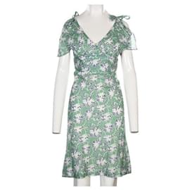 Autre Marque-Zeitgenössisches Designerkleid mit grünem Blumenmuster-Grün