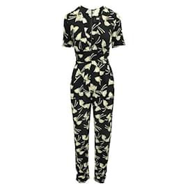 Reformation-Reformation Black And White Printed Jumpsuit-Black