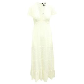 Vestido largo marfil estilo boho de Reformation Crudo