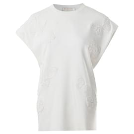 Valentino-Valentino Oversized-Bluse mit verziertem Schmetterling-Weiß