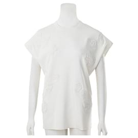 Valentino-Valentino Oversized-Bluse mit verziertem Schmetterling-Weiß