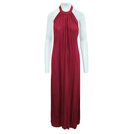 Reformation-Reformation - Robe longue rouge dos nu-Rouge