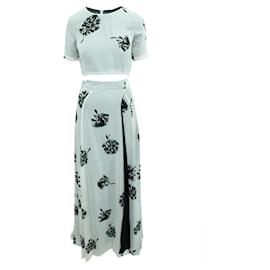 Reformation-Reformation Cream Floral Print Top And Maxi Skirt Set-Other