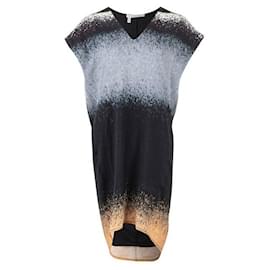 Autre Marque-Vestido largo abstrato Ombre estampado de designer contemporâneo-Multicor
