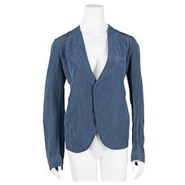 Donna Karan-Donna Karan Tailored Cardigan-Blue