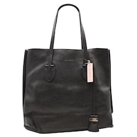 Autre Marque-Coccinelle Bolso tote de cuero negro y rosa claro Coccinelle-Negro