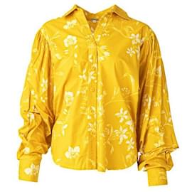 Autre Marque-Johanna Ortiz Printed Shirt-Yellow