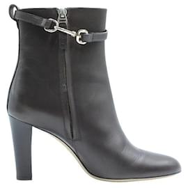 Bally-Bally Black Leather Ankle Boots-Black