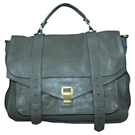 Proenza Schouler-Proenza Schouler Taupe Leather PS1 Shoulder Bag-Grey