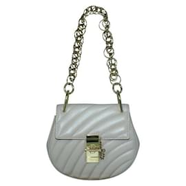 Chloé-Borsa a tracolla CHLOÉ trapuntata Mini Drew Bijou in beige perla-Beige